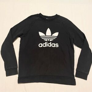 Adidas Men's Black Crewneck Sweater Size Medium